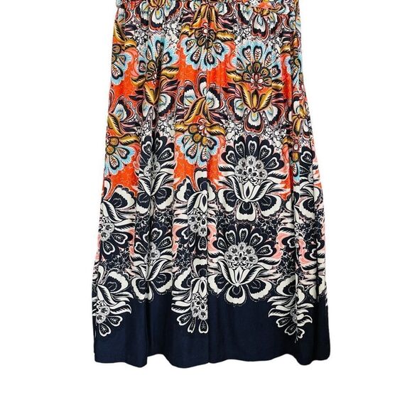 Spense Sleeveless Size S Multicolor Floral Pattern V Neck Sheath Dress - Picture 5 of 9